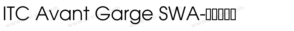 ITC Avant Garge SWA字体转换
